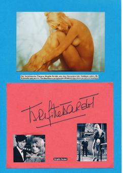 Brigitte Bardot  Nackt Film & TV Autogramm Karte original signiert 