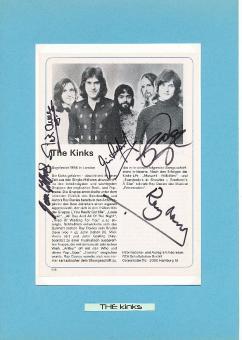 The Kinks  60er Musik Autogramm Programmheft Bild original signiert 