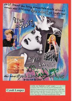 Cyndi Lauper  Musik Autogramm Bild original signiert 