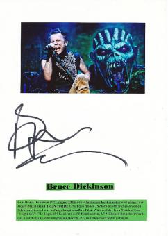 Bruce Dickinson  Iron Maiden  Musik Autogramm Karte original signiert 