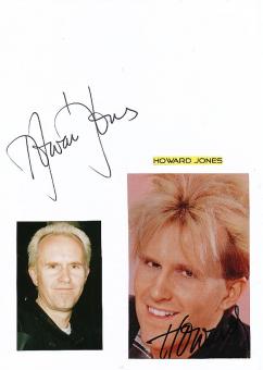 2  x  Howard Jones  Musik Autogramm Karte original signiert 