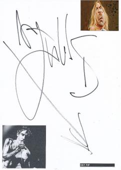 Iggy Pop  Musik Autogramm Karte original signiert 