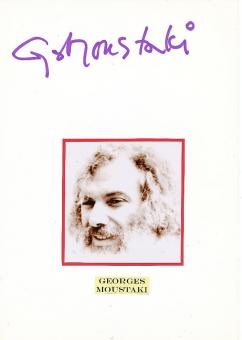 Georges Moustaki † 2013  Musik Autogramm Karte original signiert 
