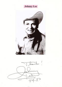 Johnny Lee  Musik Autogramm Karte original signiert 
