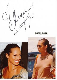 Alicia Keys  Musik Autogramm Karte original signiert 