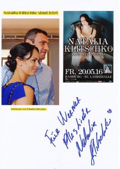 Natalia Klitschko   Musik Autogramm Karte original signiert 