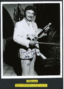 George Liberace † 1983 USA  Musik Autogramm Foto original signiert 