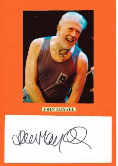 John Mayall  Blues Legende  Musik Autogramm Karte original signiert 