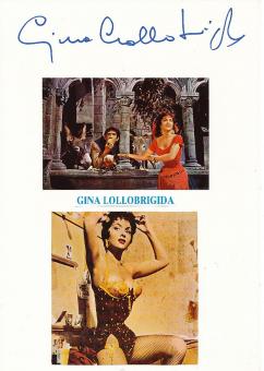 Gina Lollobrigida † 2023   Film & TV Autogramm Karte original signiert 