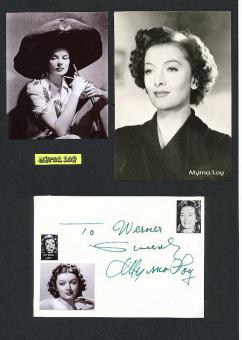 Myrna Loy † 1993  Film & TV Autogramm Karte original signiert 
