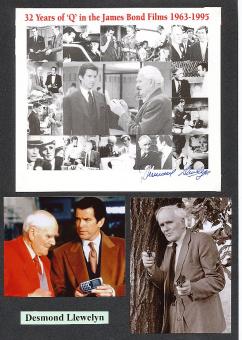 Desmond Llewelyn † 1999 James Bond  Film & TV Autogrammkarte original signiert 