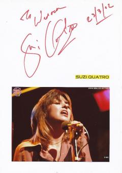 Suzi Quatro   Musik Autogramm Karte original signiert 