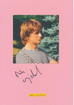Mike Oldfield  Musik Autogramm Karte original signiert 