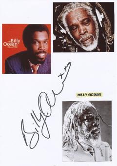 Billy Ocean  Musik Autogramm Karte original signiert 