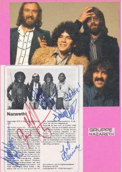 Nazareth  70er  Musik Autogramm Bild original signiert 