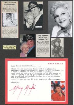 Mary Martin † 1990  Film & TV Autogramm Karte original signiert 