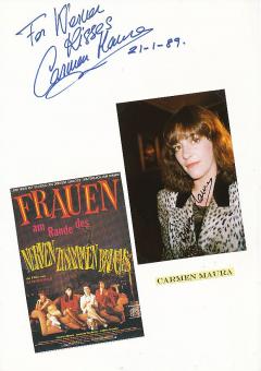 2  x  Carmen Maura  Film & TV Autogramm Karte & Foto original signiert 