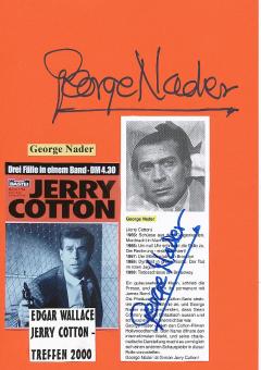2  x  George Nader † 2002  Film & TV Autogramm Karte & Bild original signiert 