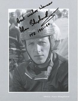 Alan Shepherd † 2007 GB  Motorrad Sport Autogrammkarte  original signiert 