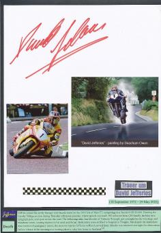 David Jefferies † 2003  GB  Motorrad Sport Autogramm Karte  original signiert 
