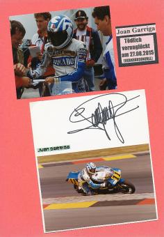 Juan Garriga † 2015  ESP  Motorrad Sport Autogramm Karte  original signiert 