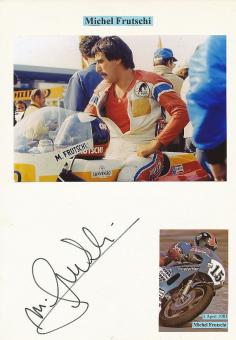 Michel Frutschi † 1983  CH  Motorrad Sport Autogramm Karte  original signiert 
