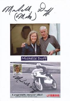 2  x  Michelle Duff  Kanada Motorrad Sport Autogramm Karte  original signiert 
