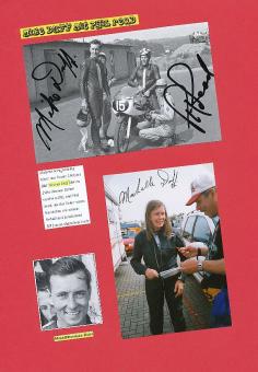 Phil Read &  2  x  Michelle Duff  Kanada Motorrad Sport Autogramm Karte  original signiert 