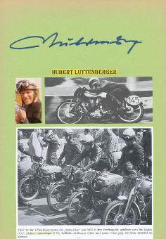 Hubert Luttenberger  NSU Motorrad Sport Autogramm Karte  original signiert 