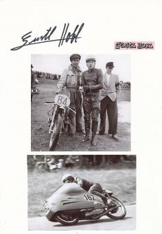 August Hobl  DKW  Motorrad Sport Autogramm Karte  original signiert 