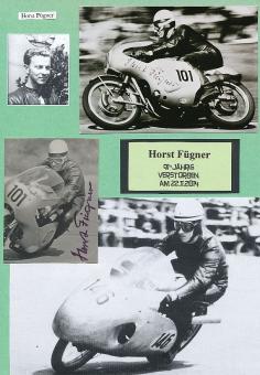 Horst Fügner  † 2014  DDR  Motorrad Sport Autogramm Foto original signiert 