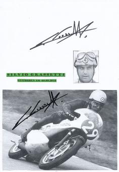 2  x  Silvio Grassetti † 2018  Italien  Motorrad Sport Autogramm Karte  original signiert 