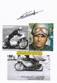 Silvio Grassetti † 2018  Italien  Motorrad Sport Autogramm Karte  original signiert 