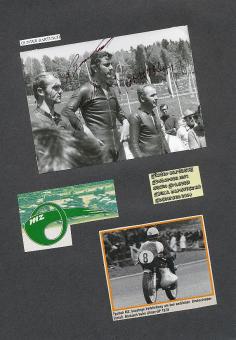Günter Bartusch † 1971  DDR & Silvio Grassetti † 2018  & Gyula Marsovszky † 2004  Motorrad Sport Autogramm Foto original signiert 