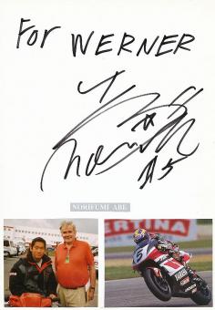 Norifumi "Norick" Abe † 2007 Japan  Motorrad Sport Autogramm Karte  original signiert 