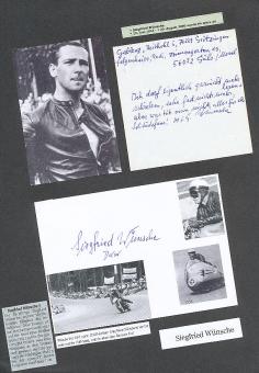 2  x  Siegfried Wünsche † 2000 DKV  Motorrad Sport Autogramm Karte  original signiert 