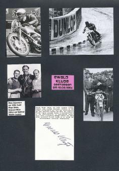 Ewald Kluge † 1964  DKW  Motorrad Sport Autogramm Karte  original signiert 