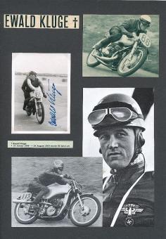 Ewald Kluge † 1964  DKW  Motorrad Sport Autogramm Foto  original signiert 