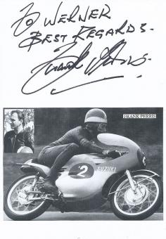 Frank Perris † 2015  Kanada  Motorrad Sport Autogramm Karte  original signiert 