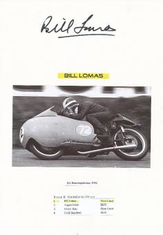 Bill Lomas † 2007  GB  Motorrad Sport Autogramm Karte  original signiert 