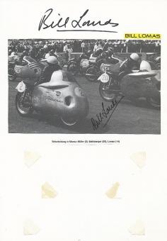 2  x  Bill Lomas † 2007  GB  Motorrad Sport Autogramm Bild + Karte  original signiert 