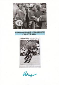 Erwin Aldinger †   Motorrad Sport Autogramm Karte  original signiert 