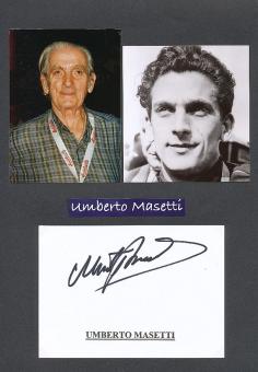 Umberto Masetti † 2006 Italien 2 x Weltmeister  Motorrad Sport Autogramm Karte  original signiert 