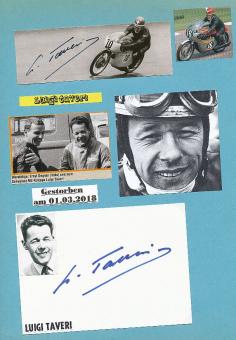 2  x  Luigi Taveri † 2018  CH  Motorrad Sport Autogramm Foto + Karte  original signiert 