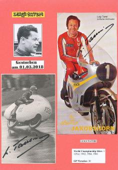 2  x  Luigi Taveri † 2018  CH  Motorrad Sport Autogrammkarte + Bild  original signiert 