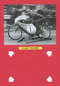 Luigi Taveri † 2018  CH  3 x Weltmeister Motorrad Sport Autogrammkarte + Bild  original signiert 