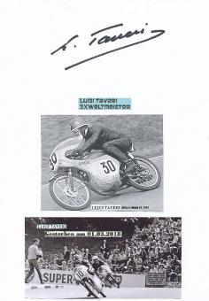 Luigi Taveri † 2018  CH 3 x Weltmeister  Motorrad Sport Autogramm  Karte  original signiert 