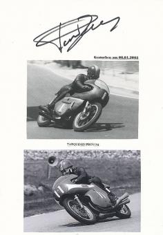 Tarquinio Provini † 2005 Italien  2 x Weltmeister  Motorrad Sport Autogramm  Karte  original signiert 