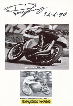 Tarquinio Provini † 2005 Italien  2 x Weltmeister  Motorrad Sport Autogramm  Karte  original signiert 