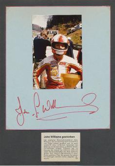 John Williams † 1978  GB  Motorrad Sport Autogramm  Karte  original signiert 